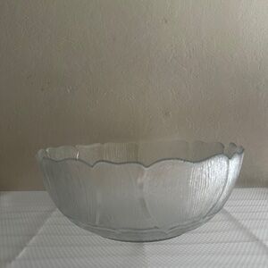 Elegant Flower Shaped Clear Glass Bowl